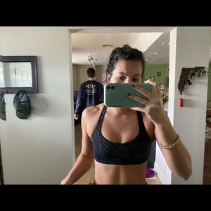 Lululemon zebra pattern crisscross sports bra!
